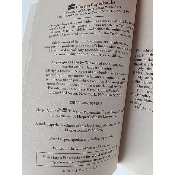 Magic The Gathering Distant Planes An Anthology by Kathy Ice 1996 Mass Market - Picture 7 of 7